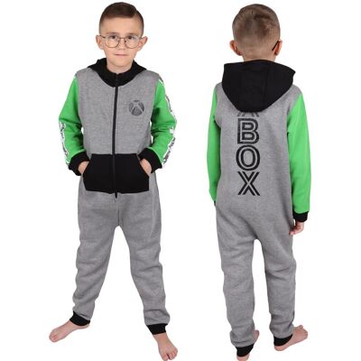 sarcia.eu XBOX Jednoczęściowa piżama DLA GRACZA, kombinezon z kapturem, onesie dla chłopca 6-7 lat 122 cm sarcia.eu XBOX Jednoczęściowa piżama DLA GRACZA, kombinezon z kapturem, onesie dla chłopca 6-7 lat 122 cm
