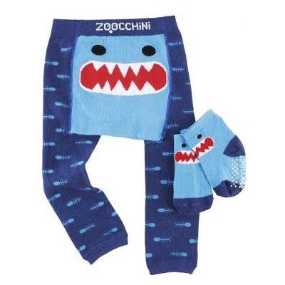 Zoocchini, Legginsy I Skarpetki, Rekin, Rozmiar S, 6-12 Miesięcy Zoocchini, Legginsy I Skarpetki, Rekin, Rozmiar S, 6-12 Miesięcy
