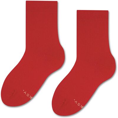 ZOOKSY klasyczne długie skarpetki dla dzieci r.30-35 1 para, gładkie czerwone skarpetki - RED LIPS ZOOKSY klasyczne długie skarpetki dla dzieci r.30-35 1 para, gładkie czerwone skarpetki - RED LIPS
