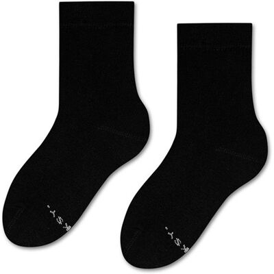 ZOOKSY klasyczne skarpetki dla dzieci r.30-35 1 para, długie gładkie czarne skarpetki - BLACK CARBON ZOOKSY klasyczne skarpetki dla dzieci r.30-35 1 para, długie gładkie czarne skarpetki - BLACK CARBON