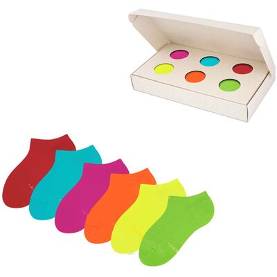 ZOOKSY zestaw klasycznych skarpetek stopek dla dzieci r.30-35 6 par, krótkie dziecięce skarpetki - COLOUR BOX ZOOKSY zestaw klasycznych skarpetek stopek dla dzieci r.30-35 6 par, krótkie dziecięce skarpetki - COLOUR BOX