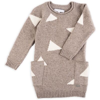 Dziewczęcy Sweter W Trójkąty Beżowy Bellybutton R.74 Dziewczęcy Sweter W Trójkąty Beżowy Bellybutton R.74