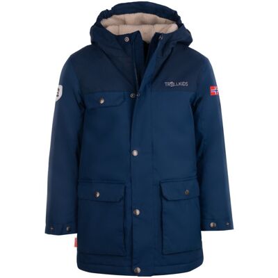 Kurtka Ocieplana Dziecięca Trollkids Kids Gudvangen Jacket Wodoodporna Dla Dzieci Granatowa (354-142) 104 Kurtka Ocieplana Dziecięca Trollkids Kids Gudvangen Jacket Wodoodporna Dla Dzieci Granatowa (354-142) 104