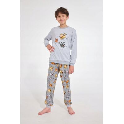 Piżama Boy Young Dr 966/190 Fun - Szary, 152 Cornette Piżama Boy Young Dr 966/190 Fun - Szary, 152 Cornette