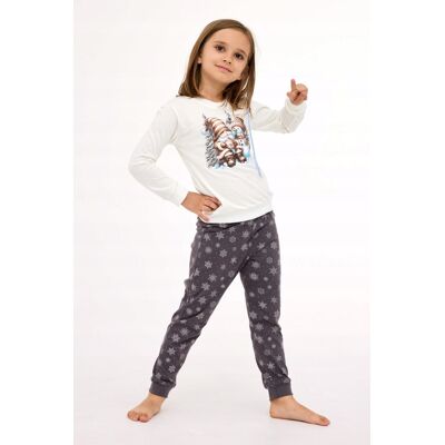 Piżama Girl Kids Dr 977/190 Friends - Ecru, 116 Cornette Piżama Girl Kids Dr 977/190 Friends - Ecru, 116 Cornette