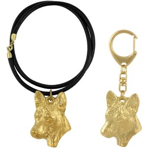 Basenji, Basendżi, Congo Dog - brelok i naszyjnik z psem w pudełku, produkt pozłacany wysokiej jakości, marka Art-Dog Basenji, Basendżi, Congo Dog - brelok i naszyjnik z psem w pudełku, produkt pozłacany wysokiej jakości, marka Art-Dog