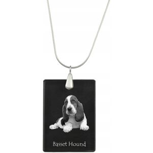 ART Basset Hound - kryształowa zawieszka z psem, srebrny naszyjnik ze zdjęciem, ART Basset Hound - kryształowa zawieszka z psem, srebrny naszyjnik ze zdjęciem,