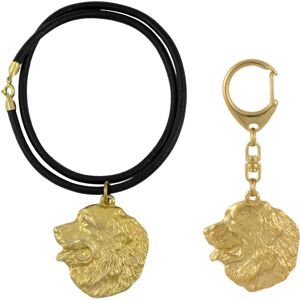 Berneński pies pasterski, Bernese Mountain Dog I - brelok i naszyjnik z psem w pudełku, produkt pozłacany wysokiej jakości, marka Art-Dog Berneński pies pasterski, Bernese Mountain Dog I - brelok i naszyjnik z psem w pudełku, produkt pozłacany wysokiej jakości, marka Art-Dog