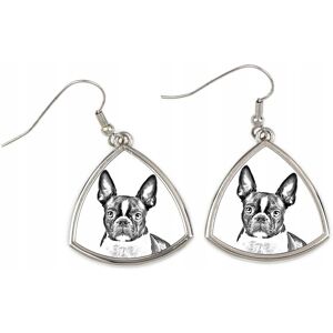 ART Boston Terrier, Boston Bull Terrier - kolczyki z psem, wiszące kolczyki ze ART Boston Terrier, Boston Bull Terrier - kolczyki z psem, wiszące kolczyki ze