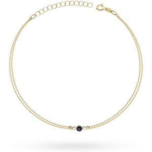 Inny producent Bransoletka Czarny Diament 0,12ct żółte złoto pr. 585 Inny producent Bransoletka Czarny Diament 0,12ct żółte złoto pr. 585