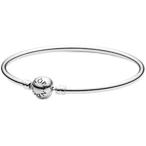 Bransoletka damska Pandora 590713-17 bangle z logotypem na zapięciu Bransoletka damska Pandora 590713-17 bangle z logotypem na zapięciu