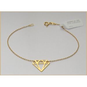 Inny producent Bransoletka DIAMENT srebro pozłacane 24K Inny producent Bransoletka DIAMENT srebro pozłacane 24K