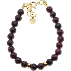 Skorulski Jewellery Bransoletka - Granat fasetowany kulki i srebro złocone Skorulski Jewellery Bransoletka - Granat fasetowany kulki i srebro złocone