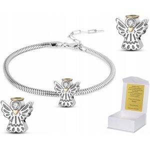 GLOBAL SILVER Bransoletka srebrna 19-22cm + CHARMS ANIOŁEK prezent Chrzest Komunia BC402 GLOBAL SILVER Bransoletka srebrna 19-22cm + CHARMS ANIOŁEK prezent Chrzest Komunia BC402