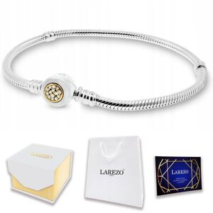 LAREZO Bransoletka Srebrna 19cm Modułowa Cyrkonie Zawieszka Charms SREBRO 925 LAREZO Bransoletka Srebrna 19cm Modułowa Cyrkonie Zawieszka Charms SREBRO 925