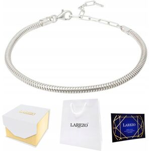 LAREZO Bransoletka Srebrna Modułowa Żmijka Baza Charms Zawieszka 18cm SREBRO 925 LAREZO Bransoletka Srebrna Modułowa Żmijka Baza Charms Zawieszka 18cm SREBRO 925
