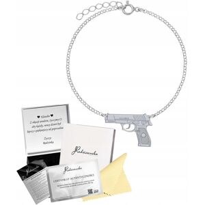 Radziszewska Bransoletka Srebrna PISTOLET Łańcuszek 925 Prezent Biżuteria GRAWER GRATIS Radziszewska Bransoletka Srebrna PISTOLET Łańcuszek 925 Prezent Biżuteria GRAWER GRATIS