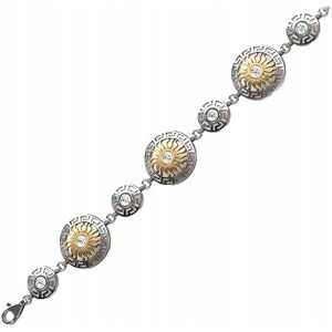 ulex premium Bransoletka srebrna pr. 925 Elegancka złote GRECKIE SŁOŃCE z cyrkoniami ulex premium Bransoletka srebrna pr. 925 Elegancka złote GRECKIE SŁOŃCE z cyrkoniami