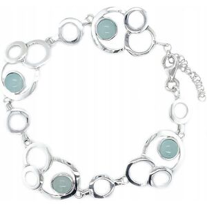 ulex premium Bransoletka srebrna pr. 925 z kamieniem Agat aqua ulex premium Bransoletka srebrna pr. 925 z kamieniem Agat aqua
