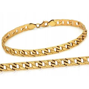 Lovrin Bransoletka z żółtego złota 585 14k gruby łańcuch 5.13g błyszcząca modna Lovrin Bransoletka z żółtego złota 585 14k gruby łańcuch 5.13g błyszcząca modna