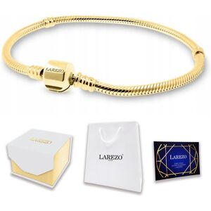 LAREZO Bransoletka Złota 20cm Modułowa Serce Serduszko na Charms SREBRO 925 LAREZO Bransoletka Złota 20cm Modułowa Serce Serduszko na Charms SREBRO 925