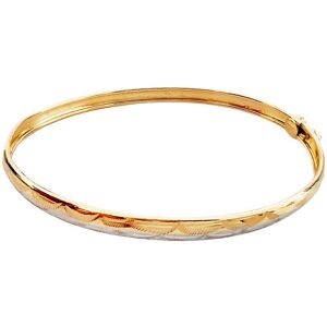 Lovrin Bransoletka złota bangle 585 z białym złotem i diamentowaniem Lovrin Bransoletka złota bangle 585 z białym złotem i diamentowaniem