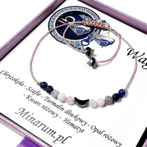 Inny producent Bransoletka znak zodiaku Waga Chryzokola Szafir Opal bransoletka z kamieni naturalnych Inny producent Bransoletka znak zodiaku Waga Chryzokola Szafir Opal bransoletka z kamieni naturalnych