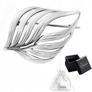 ulex premium Broszka srebro pr. 925 Elegancka Broszka Liść Ażurowy Polerowany na Prezent ulex premium Broszka srebro pr. 925 Elegancka Broszka Liść Ażurowy Polerowany na Prezent