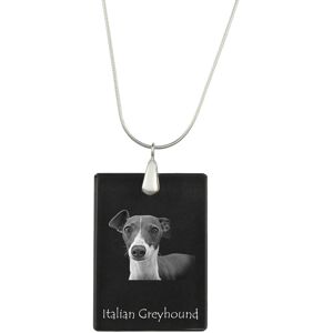 Charcik włoski, Italian Greyhound - kryształowa zawieszka z psem, srebrny naszyjnik ze zdjęciem, personalizowany wisiorek marki Art-Dog Charcik włoski, Italian Greyhound - kryształowa zawieszka z psem, srebrny naszyjnik ze zdjęciem, personalizowany wisiorek marki Art-Dog