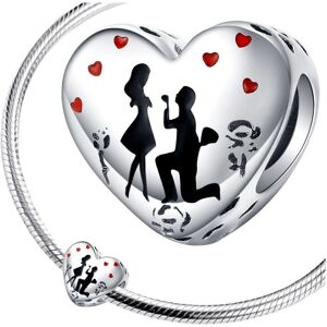 WatchMe CHARMS koralik SERCE miłość ZARĘCZYNY srebro 925 WatchMe CHARMS koralik SERCE miłość ZARĘCZYNY srebro 925