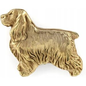 ART Cocker Spaniel Angielski pozłacany pin broszka ART Cocker Spaniel Angielski pozłacany pin broszka