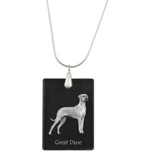 Dog niemiecki - kryształowa zawieszka z psem, srebrny naszyjnik ze zdjęciem, personalizowany wisiorek marki Art-Dog Dog niemiecki - kryształowa zawieszka z psem, srebrny naszyjnik ze zdjęciem, personalizowany wisiorek marki Art-Dog