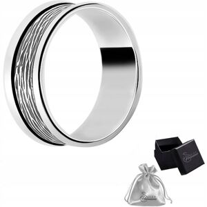 ulex premium Elegancka Obrączka z Oksydowanym Paskiem Srebro pr. 925 szer. 7 mm r. 29 ulex premium Elegancka Obrączka z Oksydowanym Paskiem Srebro pr. 925 szer. 7 mm r. 29