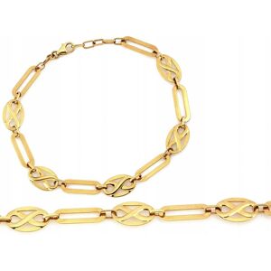 Lovrin Elegancka złota 585 bransoletka z nieskończonością błyszczące elementy 14kt Lovrin Elegancka złota 585 bransoletka z nieskończonością błyszczące elementy 14kt