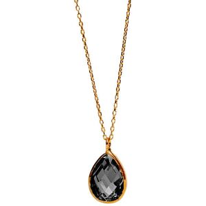 Lovrin Elegancki naszyjnik 585 z błyszczącą czarną cyrkonią łezka dla niej 1.15g Lovrin Elegancki naszyjnik 585 z błyszczącą czarną cyrkonią łezka dla niej 1.15g