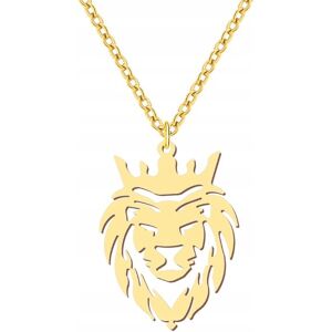 Inny producent Elegancki Naszyjnik Wisiorek Król Lew Złoty Twarz Lwa Korona Lion Prezent Inny producent Elegancki Naszyjnik Wisiorek Król Lew Złoty Twarz Lwa Korona Lion Prezent