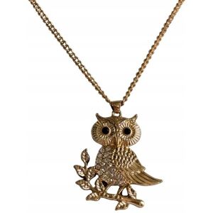 Inny producent Elegancki Naszyjnik Wisiorek Sowa z Diamencikami Owl Sówka Złota Słodka Y2K Inny producent Elegancki Naszyjnik Wisiorek Sowa z Diamencikami Owl Sówka Złota Słodka Y2K