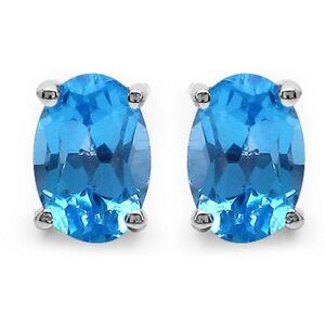 ENAYA ASTA 8 Srebrne kolczyki swiss blue topaz owal sztyft 2 ct. ENAYA ASTA 8 Srebrne kolczyki swiss blue topaz owal sztyft 2 ct.