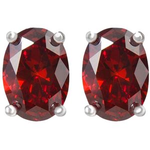 ENAYA GRAPA 6 Srebrne kolczyki granat owal ca. 1 ct. ENAYA GRAPA 6 Srebrne kolczyki granat owal ca. 1 ct.