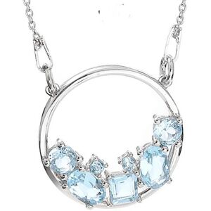 ENAYA TARA Srebrny naszyjnik wisiorek blue topaz celebrytka 2,1 ct. ENAYA TARA Srebrny naszyjnik wisiorek blue topaz celebrytka 2,1 ct.