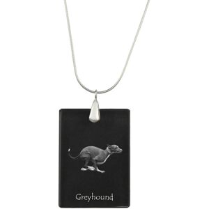 Greyhound, Chart angielski - kryształowa zawieszka z psem, srebrny naszyjnik ze zdjęciem, personalizowany wisiorek marki Art-Dog Greyhound, Chart angielski - kryształowa zawieszka z psem, srebrny naszyjnik ze zdjęciem, personalizowany wisiorek marki Art-Dog