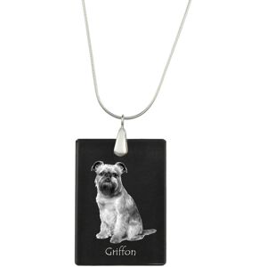 Gryfonik brukselski, Griffon bruxellois - kryształowa zawieszka z psem, srebrny naszyjnik ze zdjęciem, personalizowany wisiorek marki Art-Dog Gryfonik brukselski, Griffon bruxellois - kryształowa zawieszka z psem, srebrny naszyjnik ze zdjęciem, personalizowany wisiorek marki Art-Dog