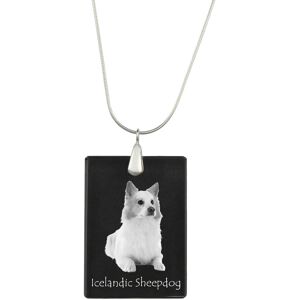 Islandzki szpic pasterski - kryształowa zawieszka z psem, srebrny naszyjnik ze zdjęciem, personalizowany wisiorek marki Art-Dog Islandzki szpic pasterski - kryształowa zawieszka z psem, srebrny naszyjnik ze zdjęciem, personalizowany wisiorek marki Art-Dog