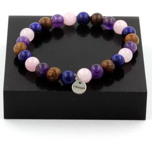 Inny producent Kamienie i minerały. Bransoletka Koraliki Kwarc Różowy + Ametyst + Lapis Lazuli + drewno 8 mm. Wyprodukowano we Francji. Inny producent Kamienie i minerały. Bransoletka Koraliki Kwarc Różowy + Ametyst + Lapis Lazuli + drewno 8 mm. Wyprodukowano we Francji.
