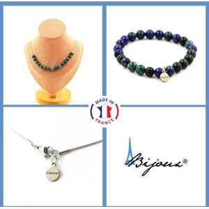 A Bijoux Kamienie i minerały. Komplet biżuterii Bransoletka Naszyjnik 15 Koralików Azuryt Chryzokola 8 mm. Możliwość dostosowania rozmiaru. A Bijoux Kamienie i minerały. Komplet biżuterii Bransoletka Naszyjnik 15 Koralików Azuryt Chryzokola 8 mm. Możliwość dostosowania rozmiaru.