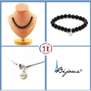 A Bijoux Kamienie i minerały. Komplet biżuterii Bransoletka Naszyjnik 20 Czarnych Koralików Obsydianu 8 mm. Łańcuszek Możliwość dostosowania rozmiaru. A Bijoux Kamienie i minerały. Komplet biżuterii Bransoletka Naszyjnik 20 Czarnych Koralików Obsydianu 8 mm. Łańcuszek Możliwość dostosowania rozmiaru.