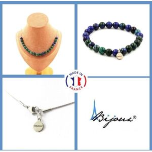 A Bijoux Kamienie i minerały. Komplet biżuterii Bransoletka Naszyjnik 20 Koralików Azuryt Chryzokola 8 mm. Możliwość dostosowania rozmiaru. A Bijoux Kamienie i minerały. Komplet biżuterii Bransoletka Naszyjnik 20 Koralików Azuryt Chryzokola 8 mm. Możliwość dostosowania rozmiaru.