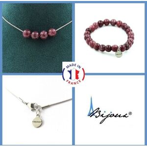A Bijoux Kamienie i minerały. Komplet biżuterii Bransoletka Naszyjnik 4 Koraliki Lepidolitu 8 mm. Łańcuszek w niestandardowym rozmiarze. A Bijoux Kamienie i minerały. Komplet biżuterii Bransoletka Naszyjnik 4 Koraliki Lepidolitu 8 mm. Łańcuszek w niestandardowym rozmiarze.