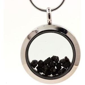 Inny producent Kamienie i minerały. Naszyjnik z surowego czarnego diamentu. Medalion model 30 mm. Kolor srebrny. Inny producent Kamienie i minerały. Naszyjnik z surowego czarnego diamentu. Medalion model 30 mm. Kolor srebrny.