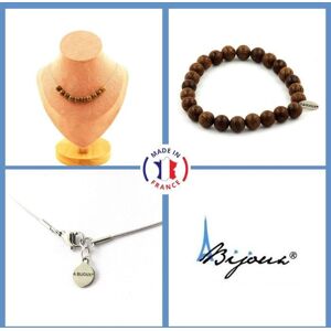 A Bijoux Kamienie i minerały. Zestaw biżuterii Bransoletka Naszyjnik 10 Koralików Drewnianych 8 mm. Łańcuszek stalowy Możliwość dostosowania rozmiaru. A Bijoux Kamienie i minerały. Zestaw biżuterii Bransoletka Naszyjnik 10 Koralików Drewnianych 8 mm. Łańcuszek stalowy Możliwość dostosowania rozmiaru.